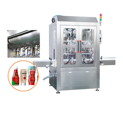 Máy làm đầy lọ thủy tinh dạng lỏng nhớt tự động có hệ thống sưởi và trộn