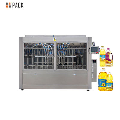 Máy đổ dầu bằng thép không gỉ tự động 304/316 Động cơ phụ dẫn PLC + điều khiển màn hình cảm ứng