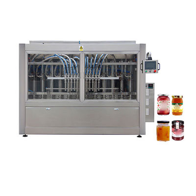 Servo Motor Driver Stainless Steel 50g Jam Jar Filling Machine Dòng thiết bị tự động