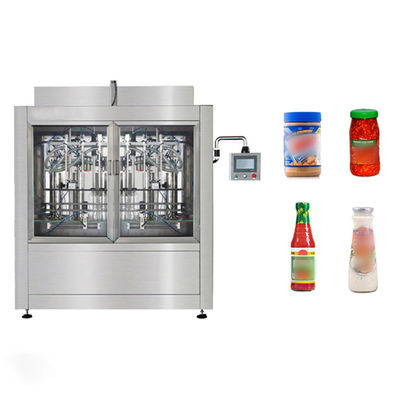 Máy làm đầy nước sốt Bbq tự động 48-56 Bpm chai nhựa thủy tinh 250ml 500ml