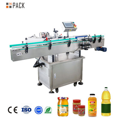 Máy dán nhãn chai tròn NP-RL cho lon nhựa dầu gội tròn thủy tinh