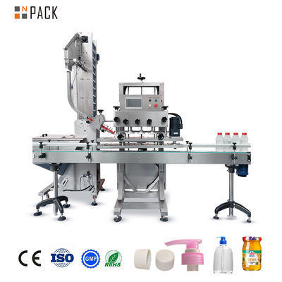 Mỹ phẩm Máy nắp chai nhựa xà phòng tay tự động với nắp kích hoạt